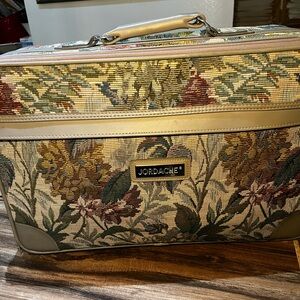 Vintage JORDACHE Tapestry suitcase travel Boho weekender bag